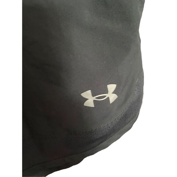 Under Armour, women’s gray mesh, wideband side pocket shorts, size S - Picture 5 of 7